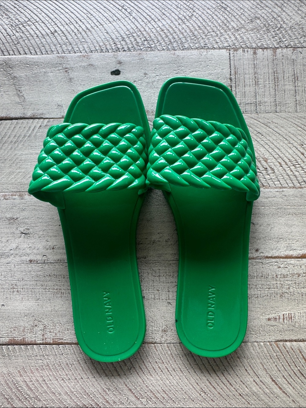 Quilted Jelly Slide Sandals